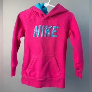 Nike Toddler Girls Pink Hoodie Sweatshirt - Size 3T - Logo Pullover
